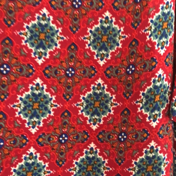 Simply Noelle Boho Tunic Top L/XL Dark Red - Picture 6 of 8